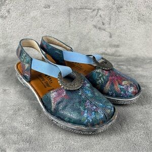 Spring Step Women's Swirlet Blum Sandal Size EU 37 US 6.5-7 Leather Slip On